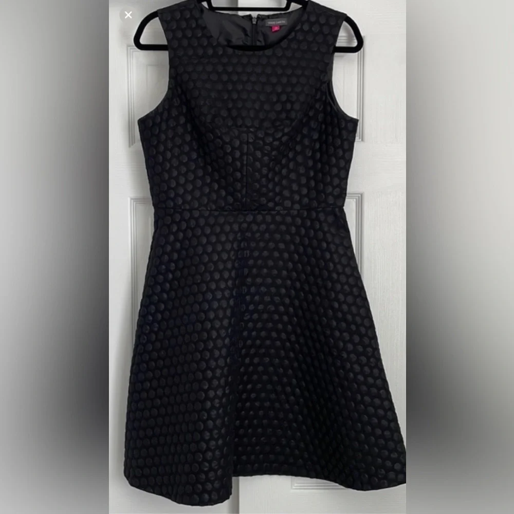 Vince Camuto Black Polka Dot Mini Dress